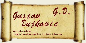 Gustav Dujković vizit kartica